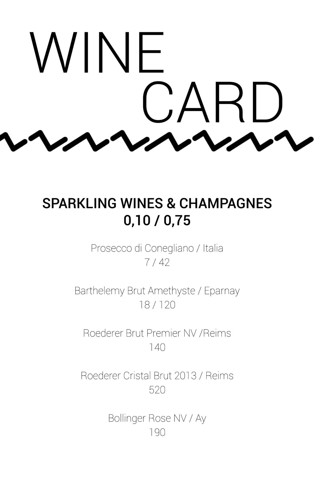 Wine card Giaxa